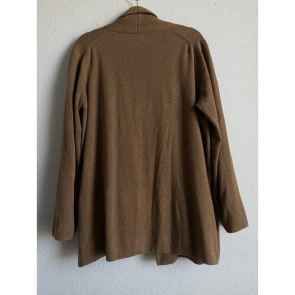 J.Crew Chelsea Open Front Cardigan Sweater Blazer Knit Htr Camel Women's Large - Picture 3 of 13